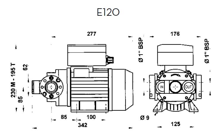 Zuwa Dieselpumpe E 120-t 400 V 100 l/min - 120638